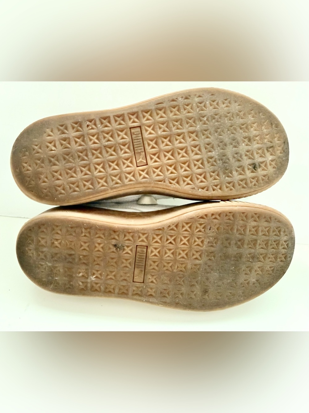 Puma White Leather Low-Top Sneaker with Brown Gum Platform - Picture 9 of 14